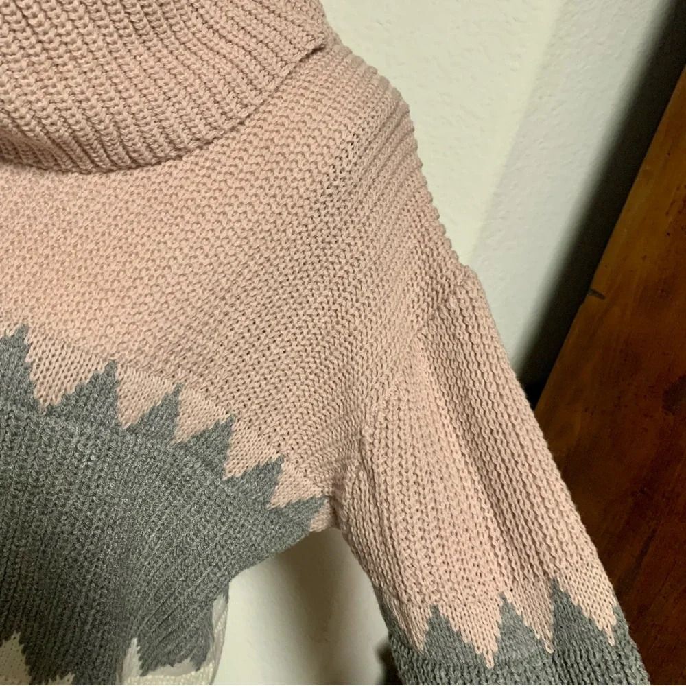 Pink Lily Turtleneck Color Block Knit Pullover Sw… - image 6